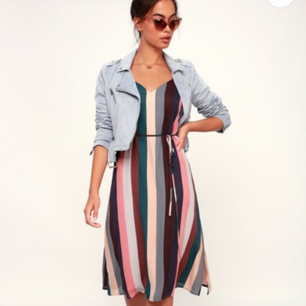 Lulu’s Erina Mauve Multi Stripe